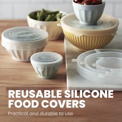 Swedish Home Silicone Stretch Lids, Pack of 6