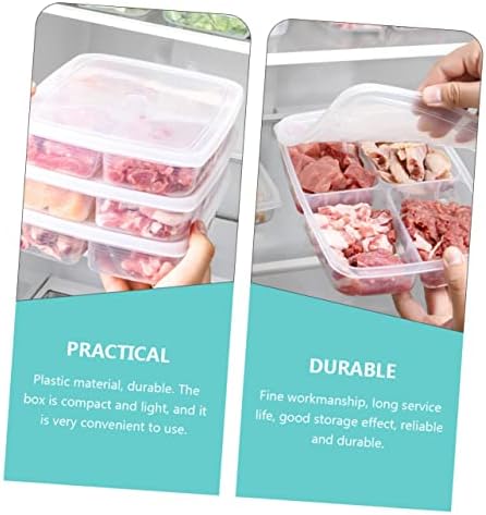 Xmas Fridge Fresh-keeping Container 2pcs Plastic Divided Bin with Lid