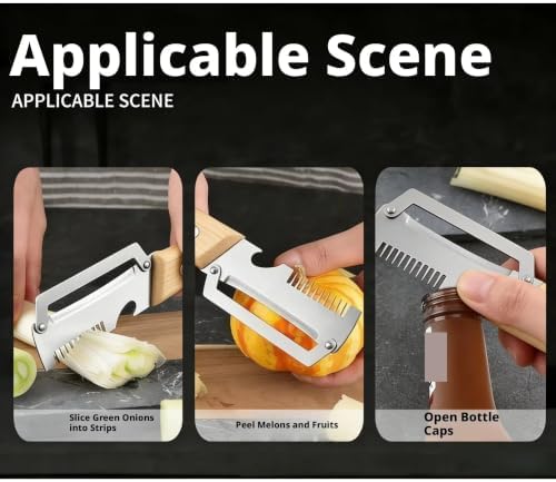 Stainless Steel Peeler with Wooden Handle