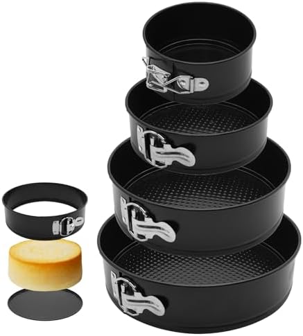 Springform Cake Pan Set,Non-Stick Springform Pans Set of 4
