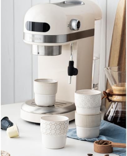 Espresso Cups Set of 2, 4oz Espresso Shot Cups, Mini Coffee Mugs