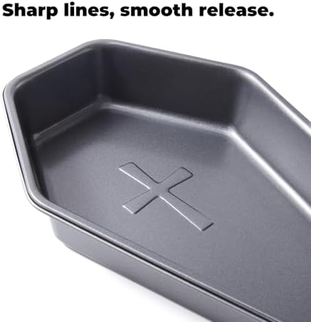 Coffin Cake Pan Set, 10 x 6.9 in Carbon Steel Molds, 2 Pack