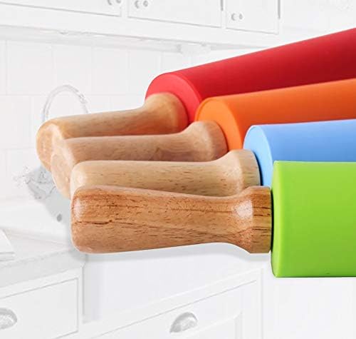 15-inch Silicone Rolling Pin for Baking, Non-stick Surface and