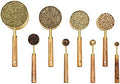 Measuring Cups and Spoons Set of 8, Golden Stainless Steel Measuring