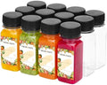 TOMNK 12 Pack 2 OZ Plastic Shot Juice Bottles with Caps, Sticker