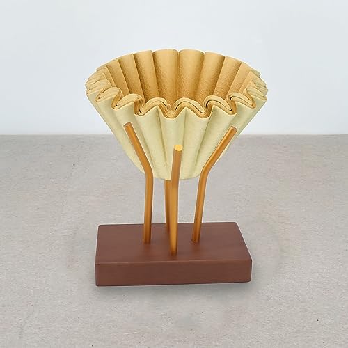 Coffee Filter Holder Wooden Base Coffee Paper Storage Rack Coffee