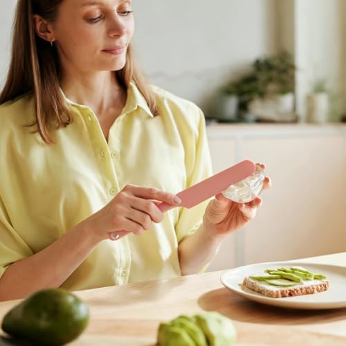 8 Pack Silicone Jar Spatula Set – Long Handle Small Skinny Spatulas