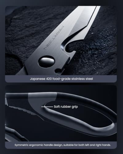 8“ Sharp Heavy Duty Kitchen Scissors, Multi Purpose Kitchen Shears for