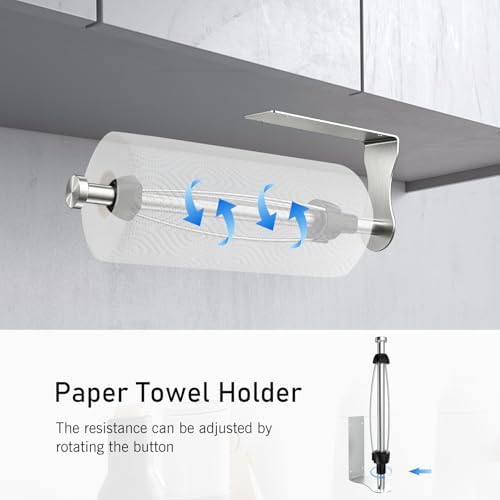 SetSail Silver Under Cabinet Paper Towel Holder