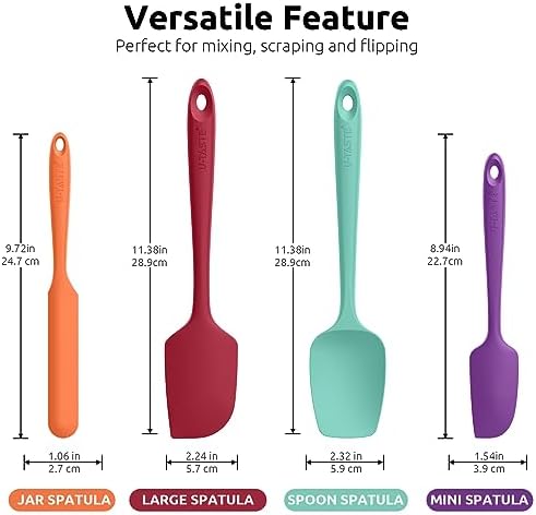 U-Taste 4-Pcs 600°F Silicone Spatula Set