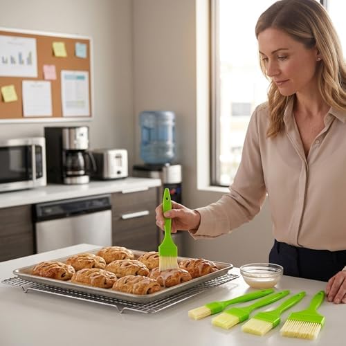 4 Piece Basting Brush Set, Bristle Basting Brushes, Kitchen Brushes