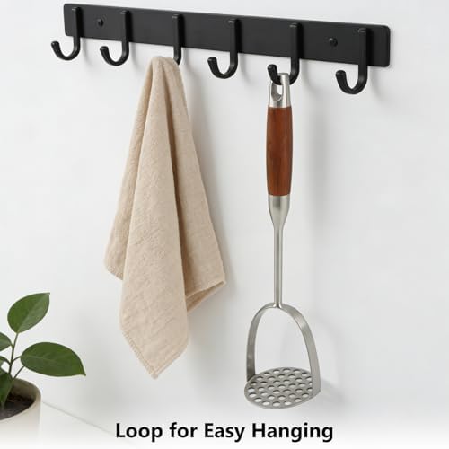 304 Stainless Steel Potato Masher, Heavy Duty Mashed Potato Masher