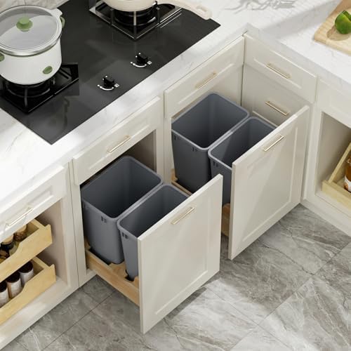 35 Quart Plastic Under-Cabinet Waste Bins, 2-Pack