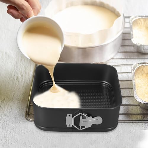 Hemobllo 3pcs Square Springform Cheesecake Pan Set with Removable