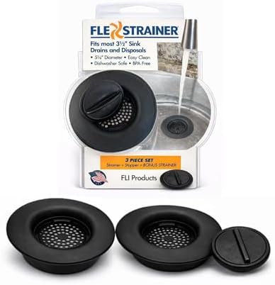 2-in-1 Kitchen Sink Strainer & Stopper, 3pc Set