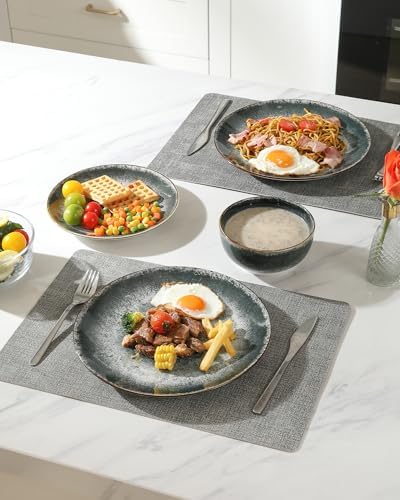 Sweejar Dinnerware Sets Service for 4,12 pcs Porcelain Plates and