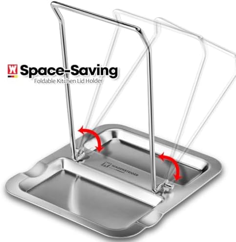 WAGENSTEIGER Foldable Stainless Steel Pot Lid Rest, Ladle Holder