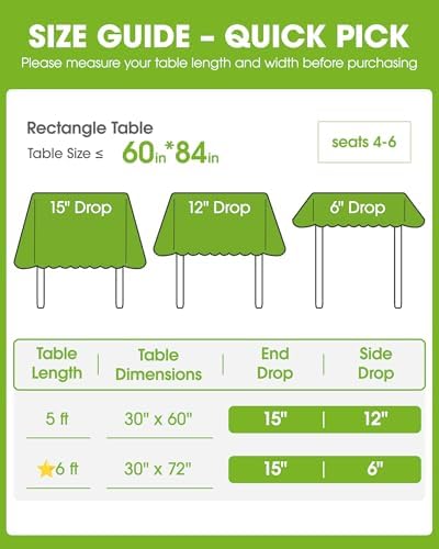 Pureegg Rectangle Linen Tablecloth Waterproof & Stain Resistant