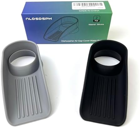 2-Pack Dishwasher Air Gap Cover Water Ramp Silicone Splash Guard, 4°