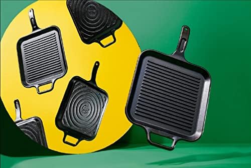 Lodge BOLD Pre-Seasoned Cast Iron Grill Pan, Design-Forward, 12 Inches