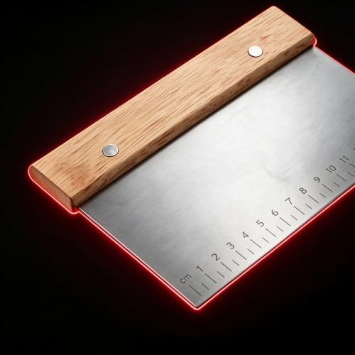 2 Pcs Metal Bench Scraper Food Scraper Dough Scraper Dough Cutter with