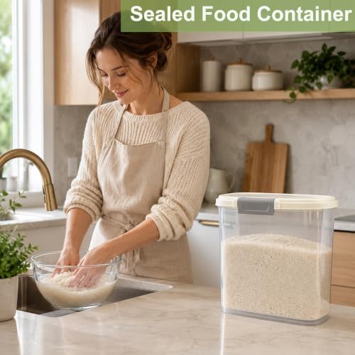 Large Rice Storage Container, 15-20 Lbs