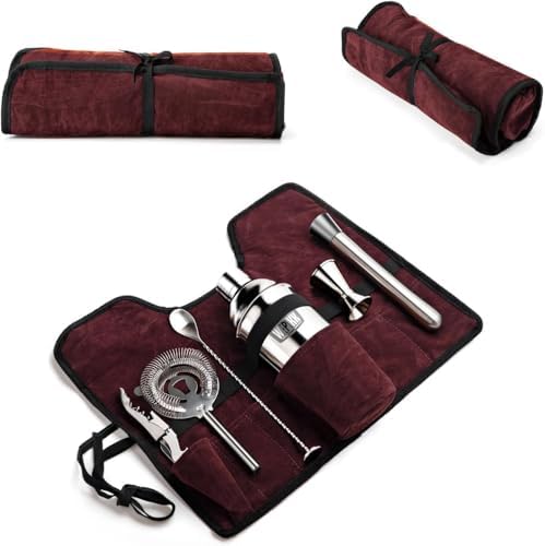 Stainless Steel Cocktail Shaker,25.4oz Bartender Kit Includes Strainer