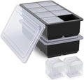 Bangp Large Ice Cube Tray for Whiskey,2 Pack,16 Slow-melting 2"Square