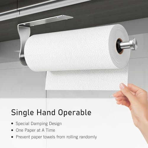 SetSail Silver Under Cabinet Paper Towel Holder
