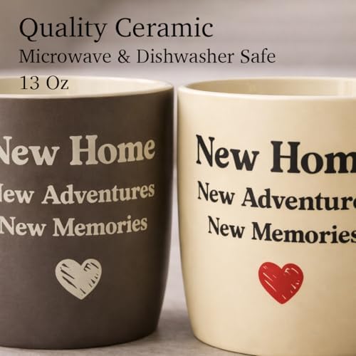 Triple Gifffted Housewarming Coffee Mug Gift Set, 13oz Ceramic
