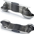Stainless Steel Black Measuring Spoons Double End Set