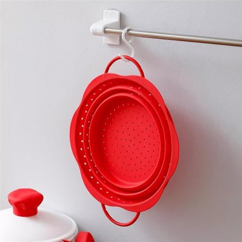Drainage Basket Silicone Collapsible Colander Strainer Food Strainers