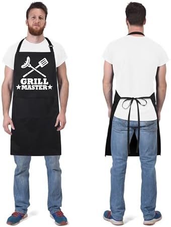 Xornis 100% Cotton Funny Apron for Men Women Adjustable Bib Aprons