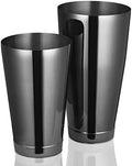 ETENS Boston Cocktail Shaker Black, Cocktail Shaker Tins Weighted, Bar