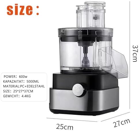 600w Commercial Vegetable Chopper, 5 In 1, Potato Dicer