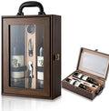 Wine Box, 2 Bottle Top Handle with 3 Accessory Gift for