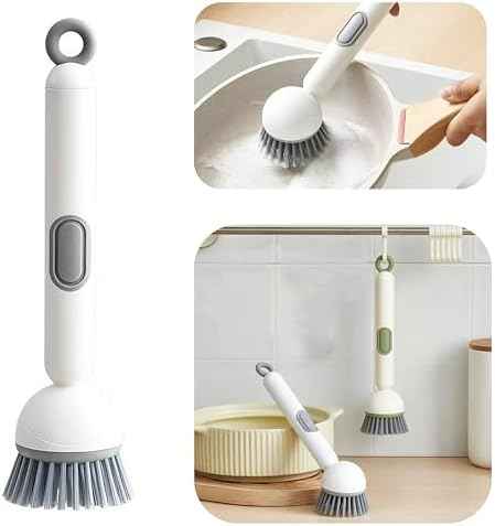 Dish Brush, 6-in-1 with Detergent Dispenser