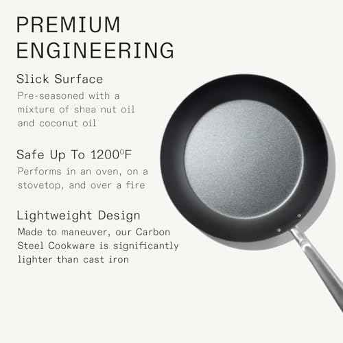 Made In Cookware - Seasoned 12" Carbon Steel Frying Pan - Professional