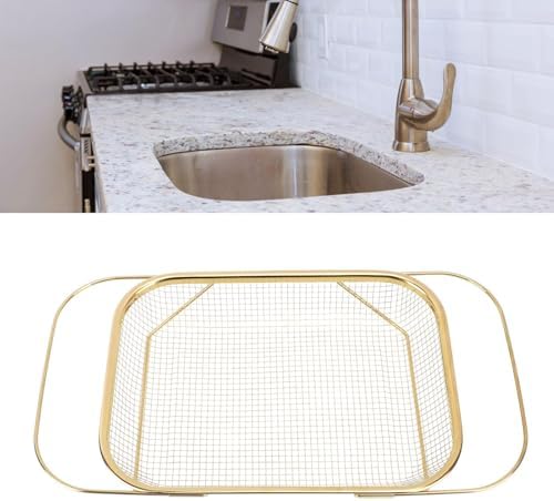 Mumusuki Over The Sink Colander 4 Quart Stainless Steel Expandable