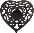 Heart Shaped Cast Iron Teapot Warmer Tripod Stand for Tea Service