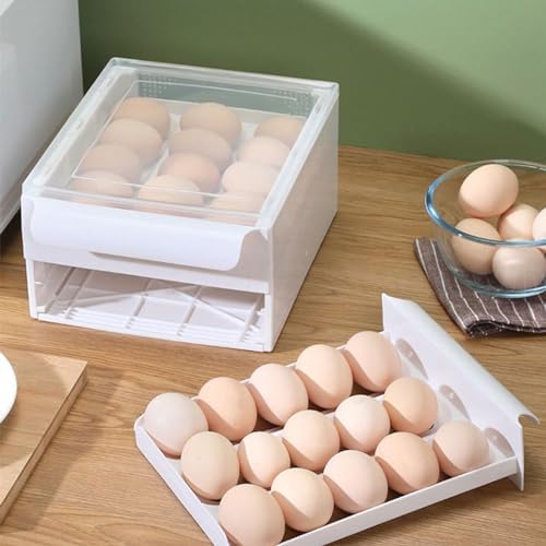 Double Layer Drawer Storage Box Convenient Eggs Household Eggs