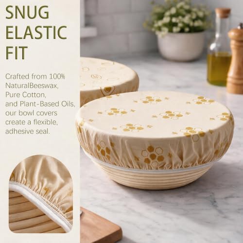 Beeswax Bowl Covers, 2 Pack, 10 and 12 Inch