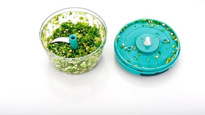 Limoraa Manual Pull String Food Chopper with Transparent Bowl,450ml