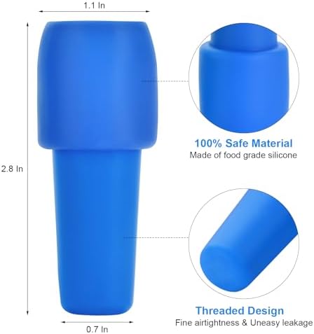 8 Pack Silicone Wine Stoppers, by Brusoon (Multicolor)