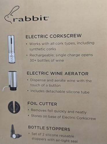 Rabbit Electric Wine Tool Set - 5-Piece Wine Accessory Collection