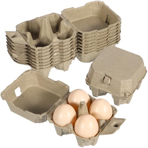Garneck 10Pcs Egg Carton, Reusable Stackable Tray