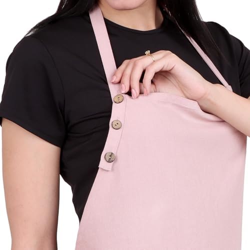 Cotton Aprons for Women with Pockets adjustable Straps
