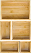 Bamboo Bathroom Drawer Organizer Dividers, Wooden Kitchen Utensil