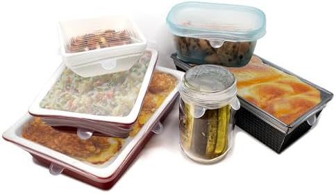 Norpro Reusable Rectangle Silicone Lids, Set of 6