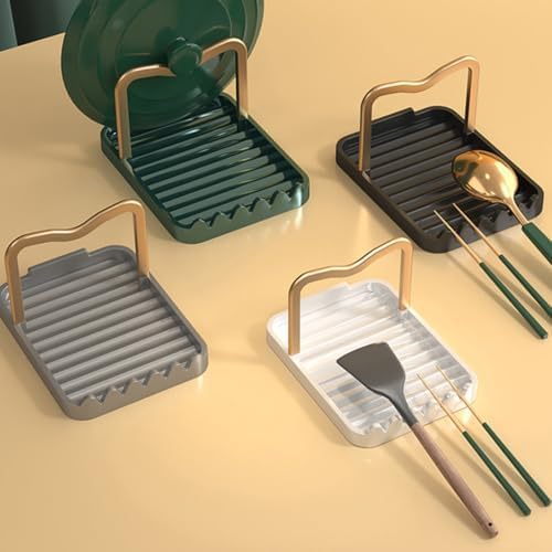 Spoon Rest with Lid Holder, Stainless Steel Lid Holder While Cooking & - Image 6